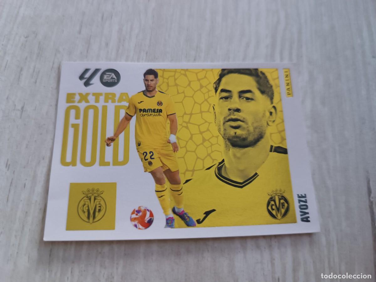 Fu&szlig;ball-Sticker: AYOZE EXTRA GOLD LIGA ESTE 2025 2026 25 26. NUNCA PEGADO.