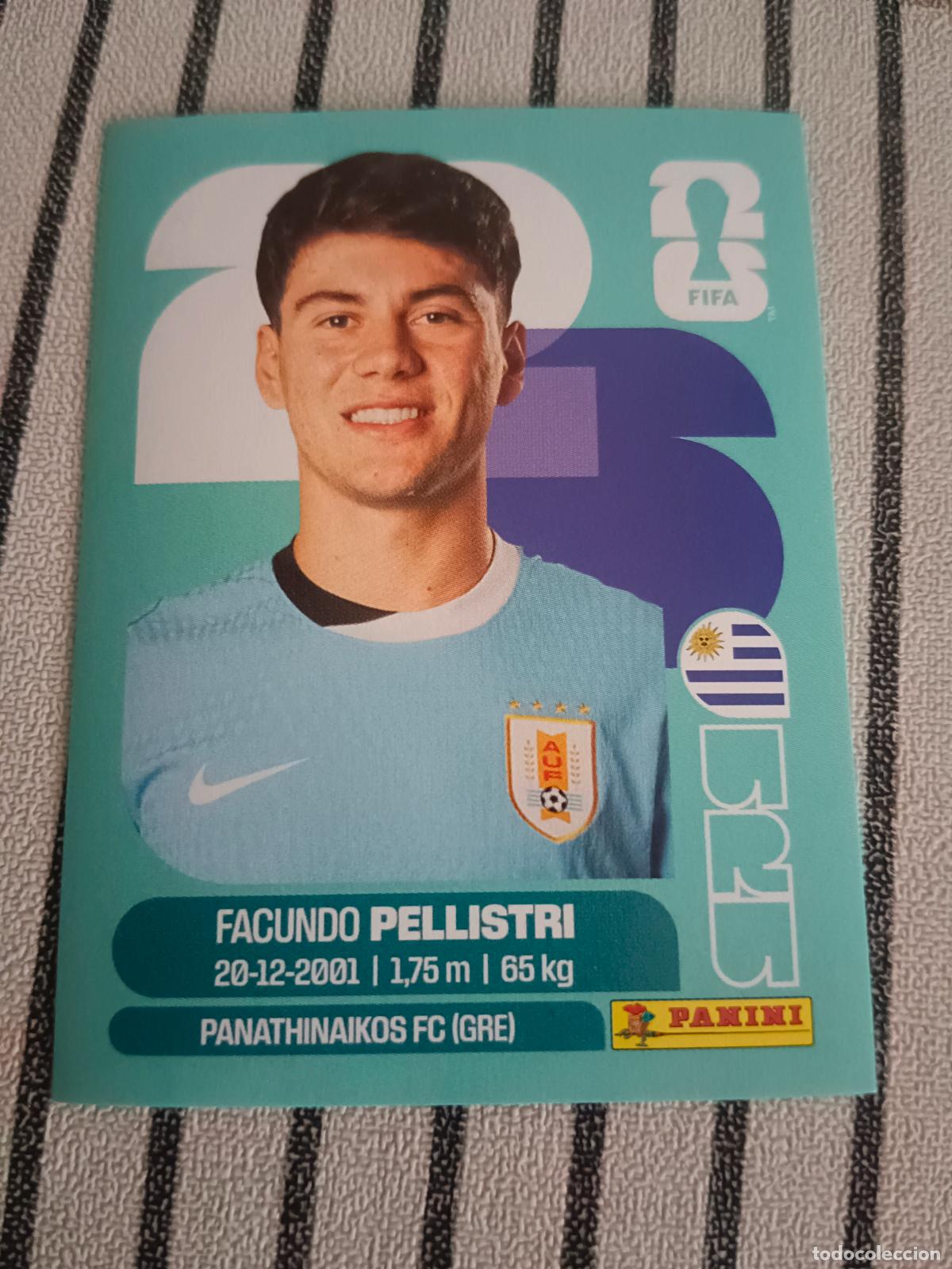 Cromos de f&uacute;tbol: MUNDIAL 2026 ESTADOS UNIDOS USA MEXICO MEJICO CANADA URU 20 URU20 FACUNDO PELLISTRI URUGUAY FIFA