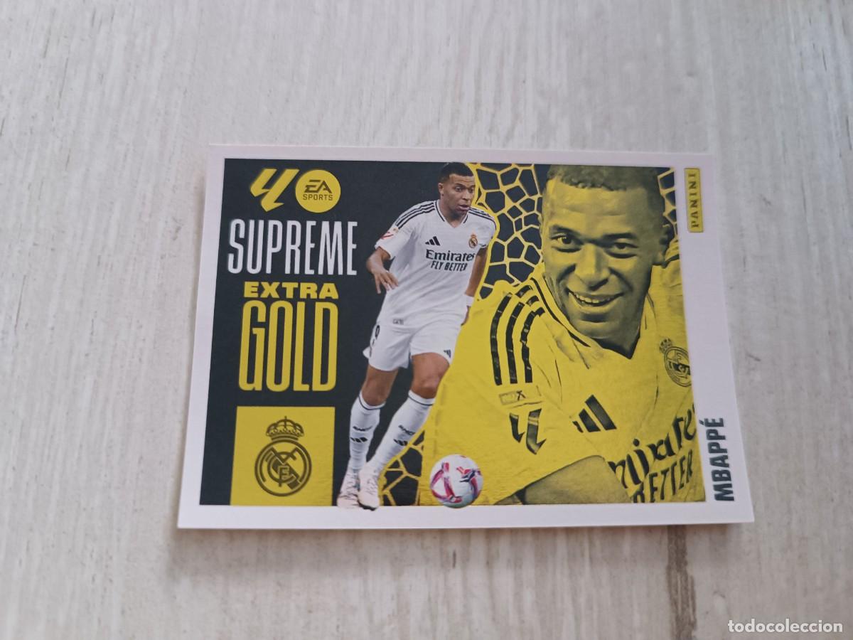 Fu&szlig;ball-Sticker: MBAPPE SUPREME EXTRA GOLD LIGA ESTE 2025 2026 25 26. NUNCA PEGADO.