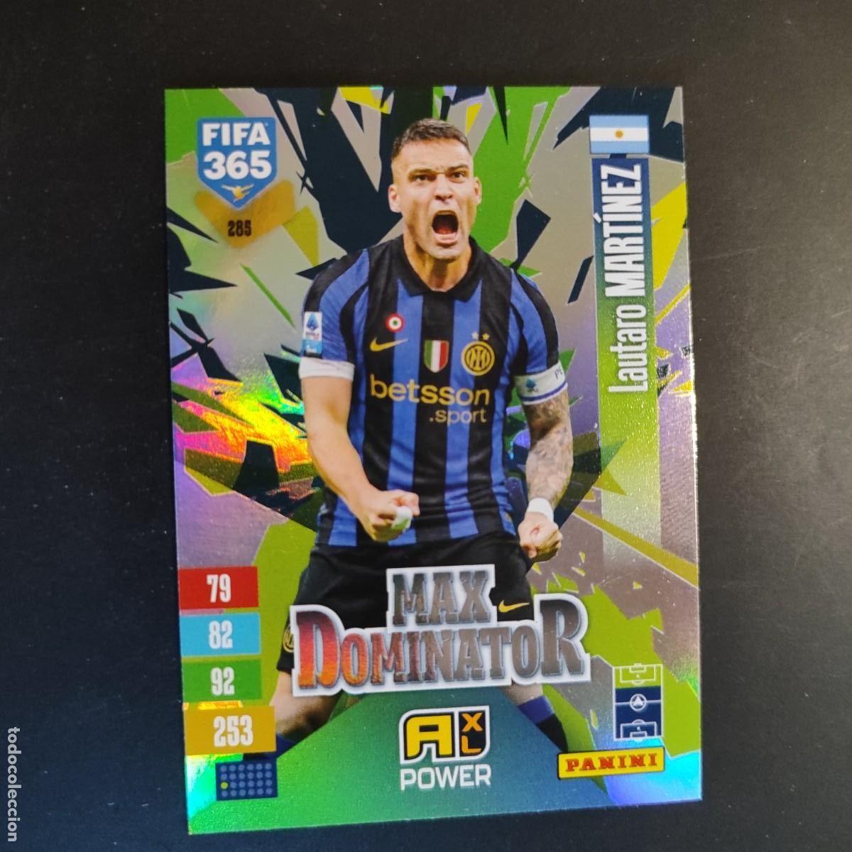 Fu&szlig;ball-Sticker: ADRENALYN XL FIFA 365 2027 CARD MAX DOMINATOR LAUTARO MARTINEZ INTER # 285 PANINI