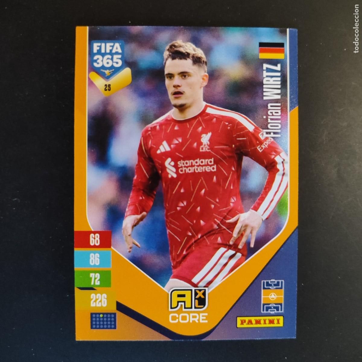 Fu&szlig;ball-Sticker: ADRENALYN XL FIFA 365 2027 CARD CORE WIRTZ LIVERPOOL # 25 PANINI