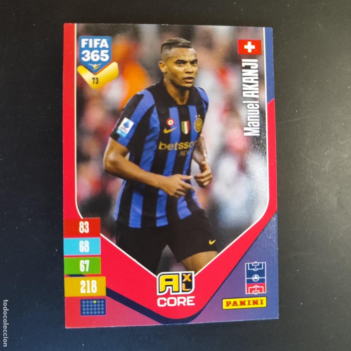 Fu&szlig;ball-Sticker: ADRENALYN XL FIFA 365 2027 CARD CORE AKANJI INTER # 73 PANINI