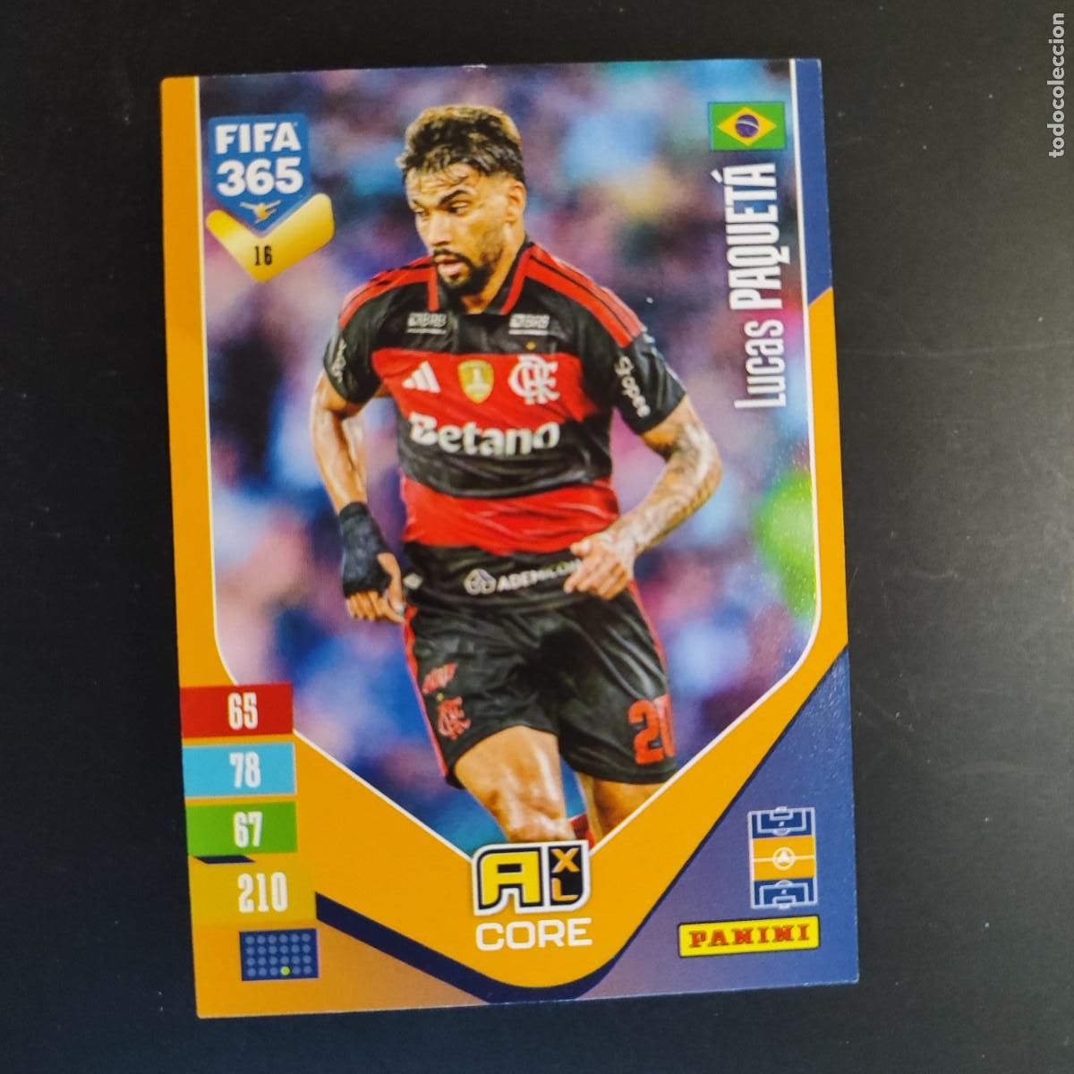 Figurine di Calcio: ADRENALYN XL FIFA 365 2027 CARD CORE PAQUETA FLAMINGO # 16 PANINI
