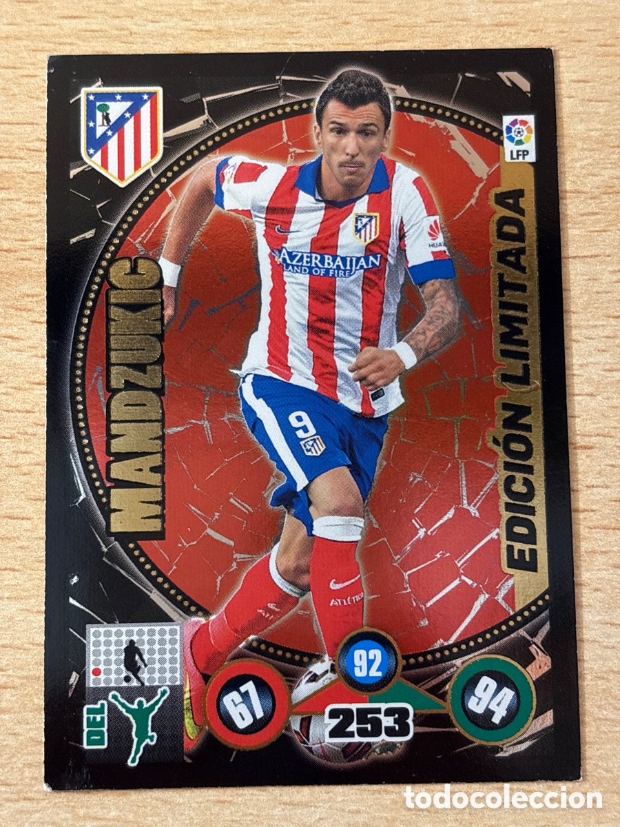 Cromos de f&uacute;tbol: Mandzukic Atl&eacute;tico de Madrid Edici&oacute;n Limitada Adrenalyn XL 2014-15