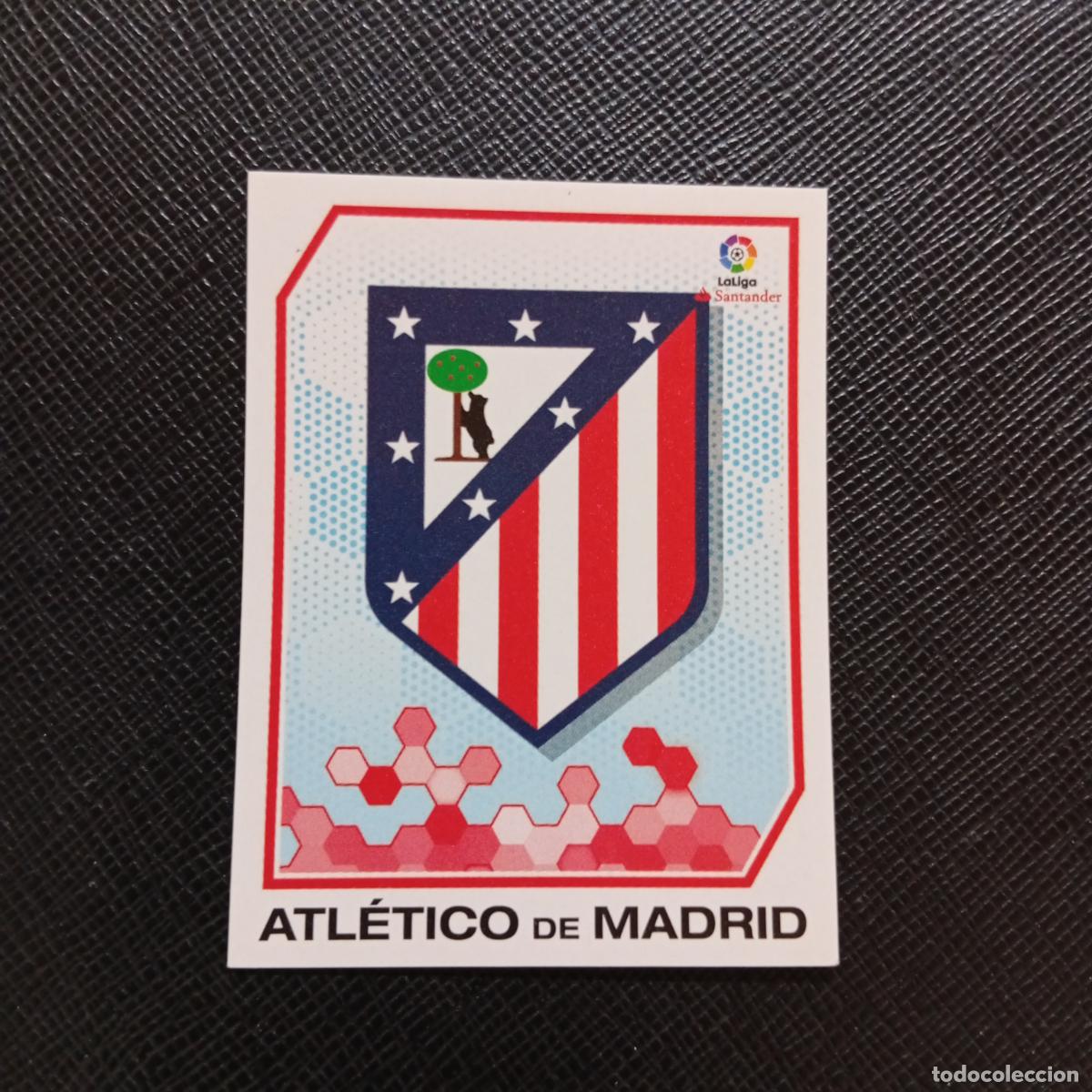 Cromos de f&uacute;tbol: 1 ESCUDO AT MADRID PANINI 2016 2017 CROMO 16 17 FUTBOL LIGA - SIN PEGAR - A215 PG1 B
