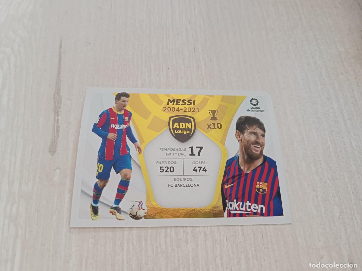 Cromos de f&uacute;tbol: MESSI ADN LIGA ESTE 2021 2022 21 22. NUNCA PEGADO