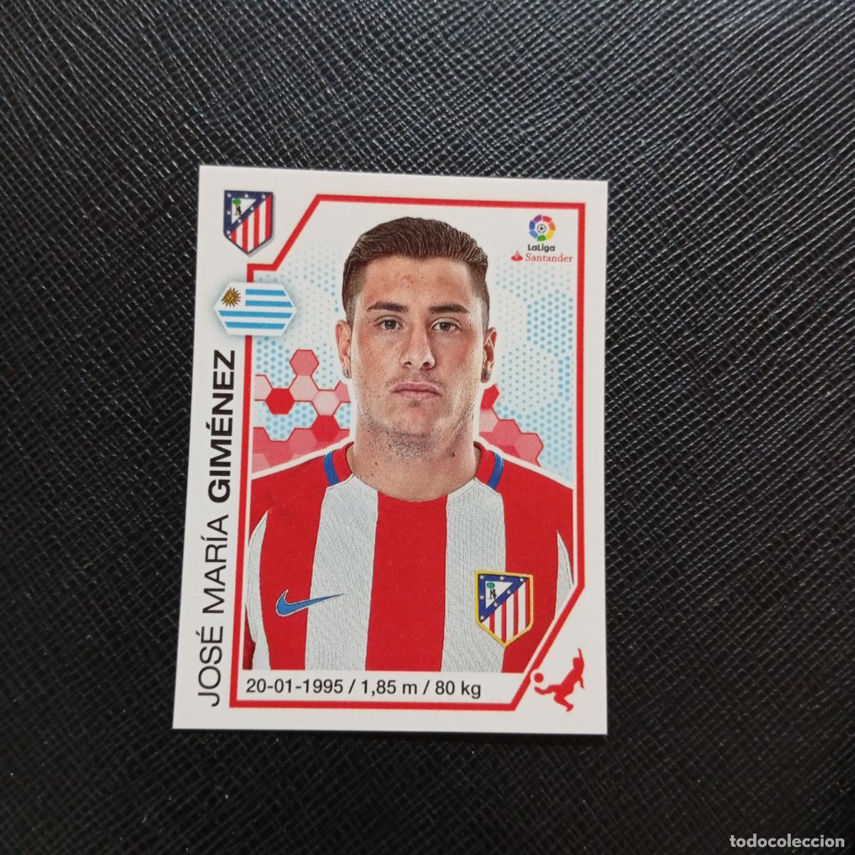 Cromos de f&uacute;tbol: 5 GIMENEZ AT MADRID PANINI 2016 2017 CROMO 16 17 FUTBOL LIGA - SIN PEGAR - A215 PG2