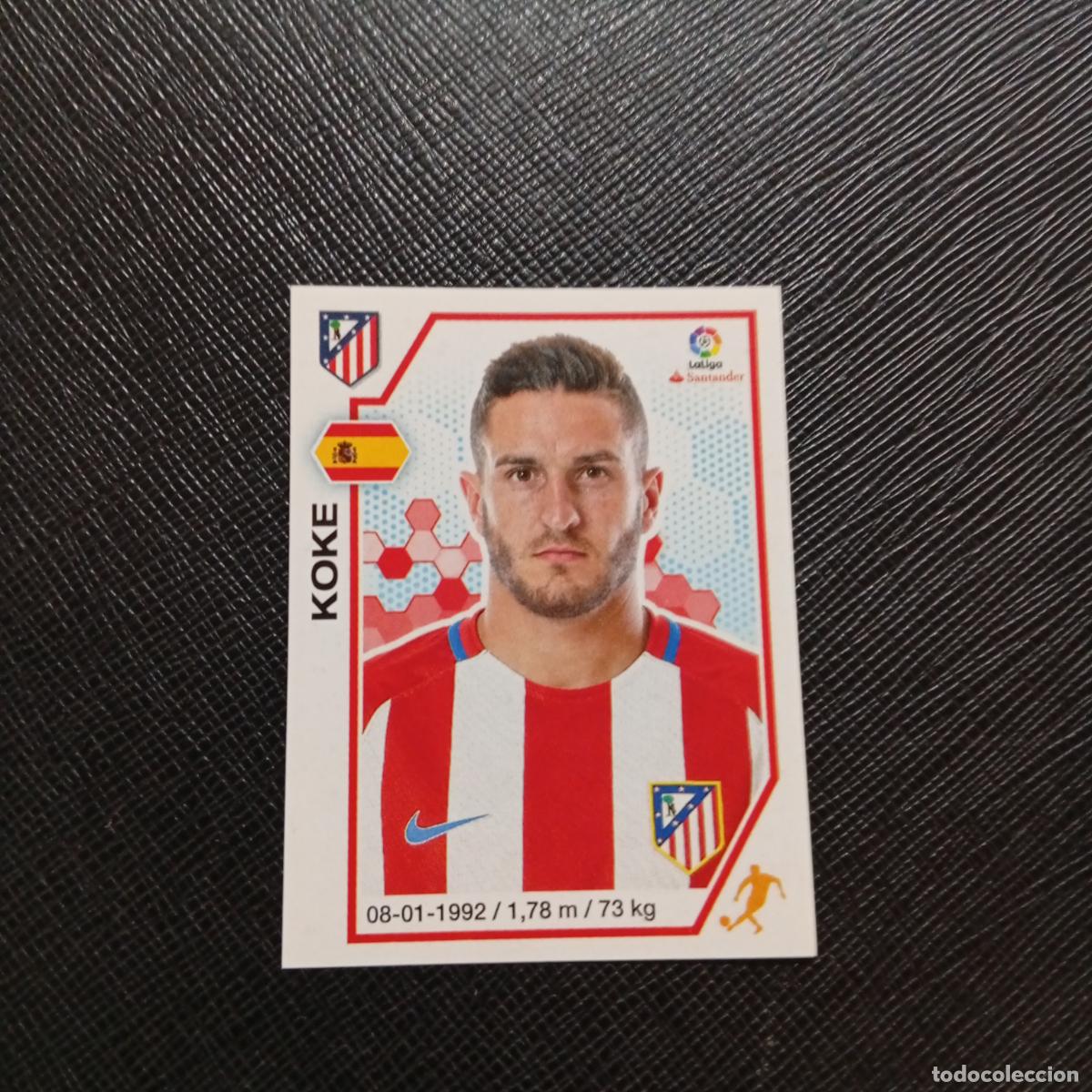 Cromos de f&uacute;tbol: 11 KOKE AT MADRID PANINI 2016 2017 CROMO 16 17 FUTBOL LIGA - SIN PEGAR - A215 PG1