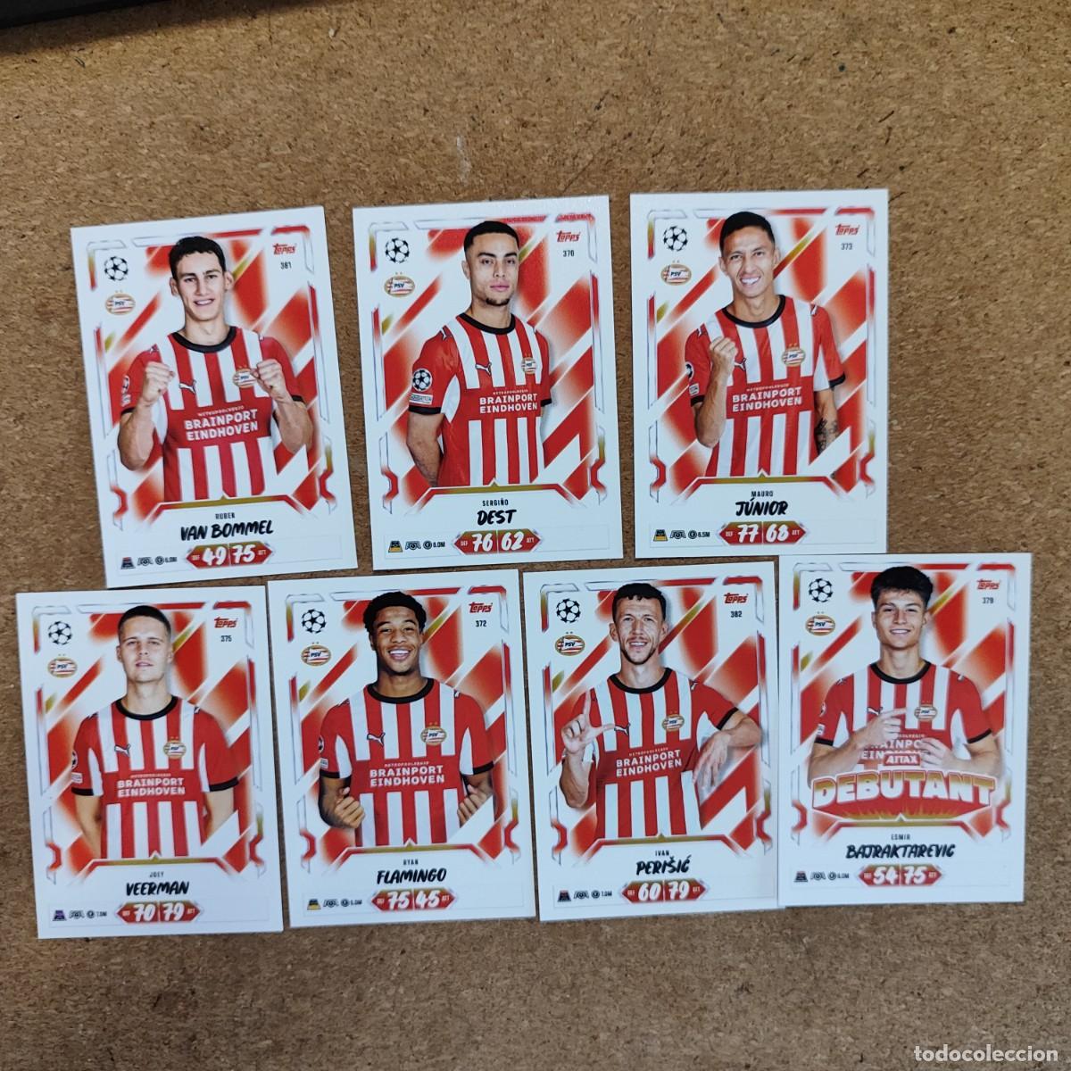 Figurine di Calcio: 20 ANIVERSARIO MATCH ATTAX 26/27 UCL LOTE DE 7 CARTAS PSV INDHOVEN # TOPPS