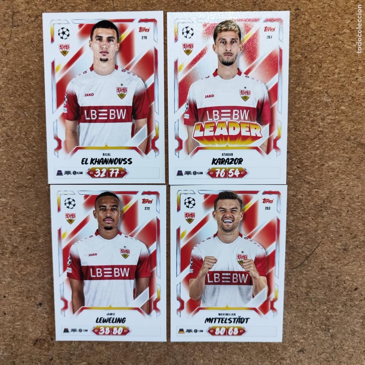 Cromos de Futebol: 20 ANIVERSARIO MATCH ATTAX 26/27 UCL LOTE DE 4 CARTAS STUTTGART # TOPPS