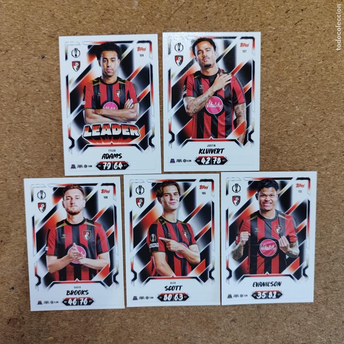 Cromos de Futebol: 20 ANIVERSARIO MATCH ATTAX 26/27 UCL LOTE DE 5 CARTAS AFC BOURMEMOUTH # TOPPS