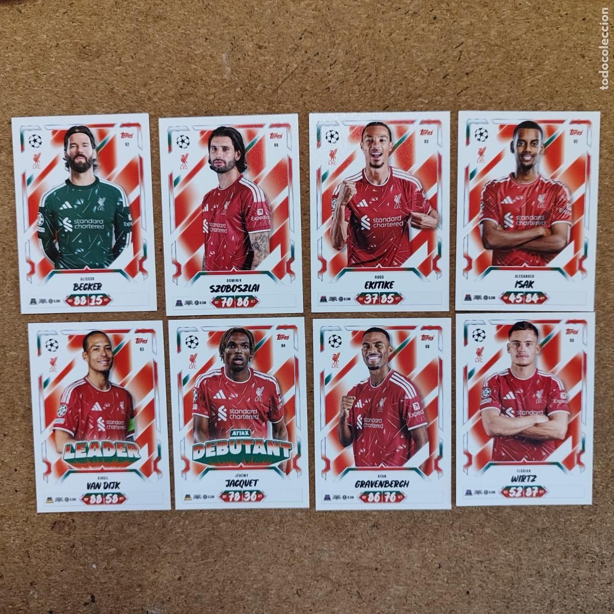 Figurine di Calcio: 20 ANIVERSARIO MATCH ATTAX 26/27 UCL LOTE DE 8 CARTAS LIVERPOOL # TOPPS