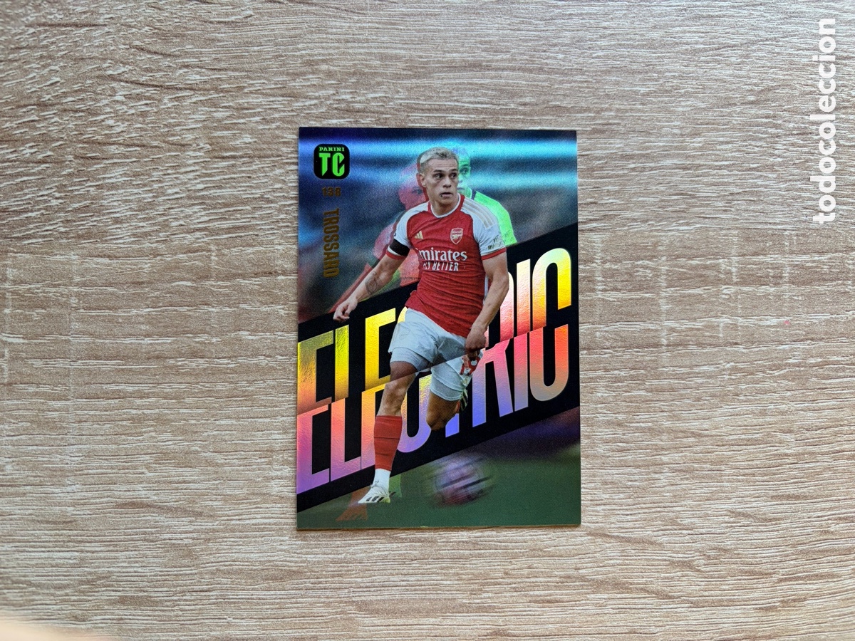 Football Stickers: 128 TROSSARD ELECTRIC TOP CLASS PANINI 2024 ARSENAL