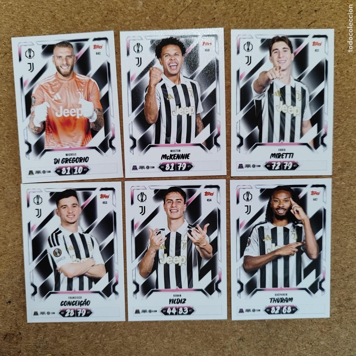 Figurine di Calcio: 20 ANIVERSARIO MATCH ATTAX 26/27 UCL LOTE DE 6 CARTAS JUVENTUS # TOPPS