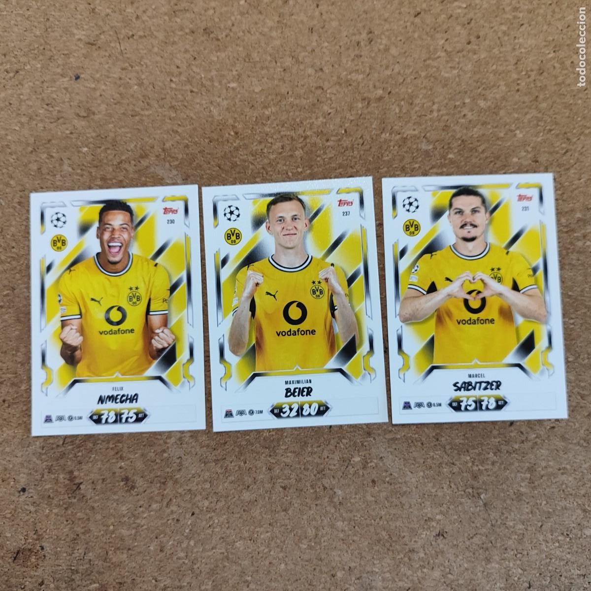 Fu&szlig;ball-Sticker: 20 ANIVERSARIO MATCH ATTAX 26/27 UCL LOTE DE 3 CARTAS BORUSSIA DORTMUND # TOPPS