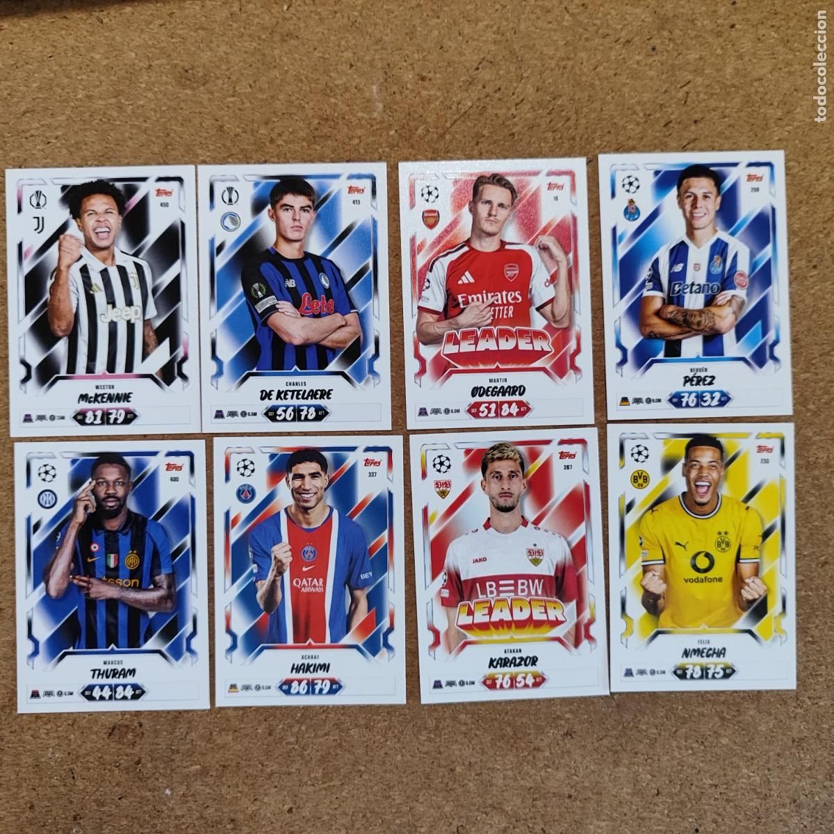 Fu&szlig;ball-Sticker: 20 ANIVERSARIO MATCH ATTAX 26/27 UCL LOTE DE 8 CARTAS VARIADAS # TOPPS