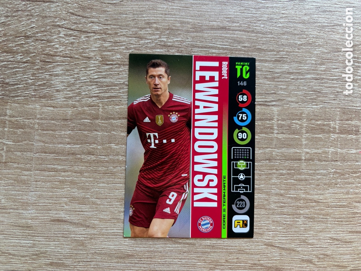 Fu&szlig;ball-Sticker: 146 ROBERT LEWANDOWSKI TEAM MATE TOP CLASS PANINI 2022 BAYERN M&Uuml;NCHEN