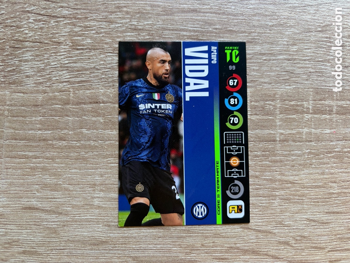 Cromos de f&uacute;tbol: 99 ARTURO VIDAL TEAM MATE TOP CLASS PANINI 2022 INTER MILAN