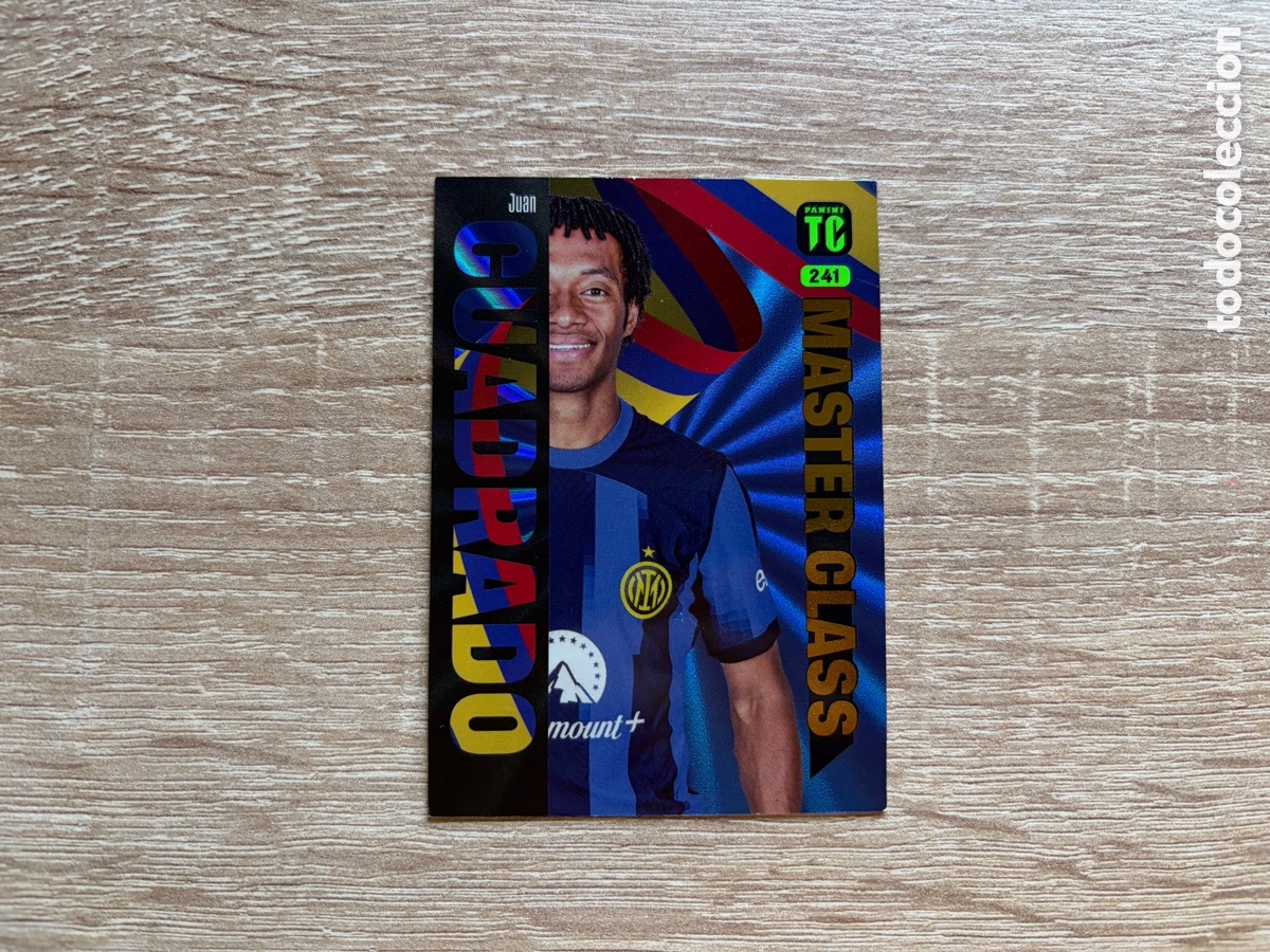 Cromos de f&uacute;tbol: 241 JUAN CUADRADO MASTER CLASS TOP CLASS PANINI 2024 INTER MILAN