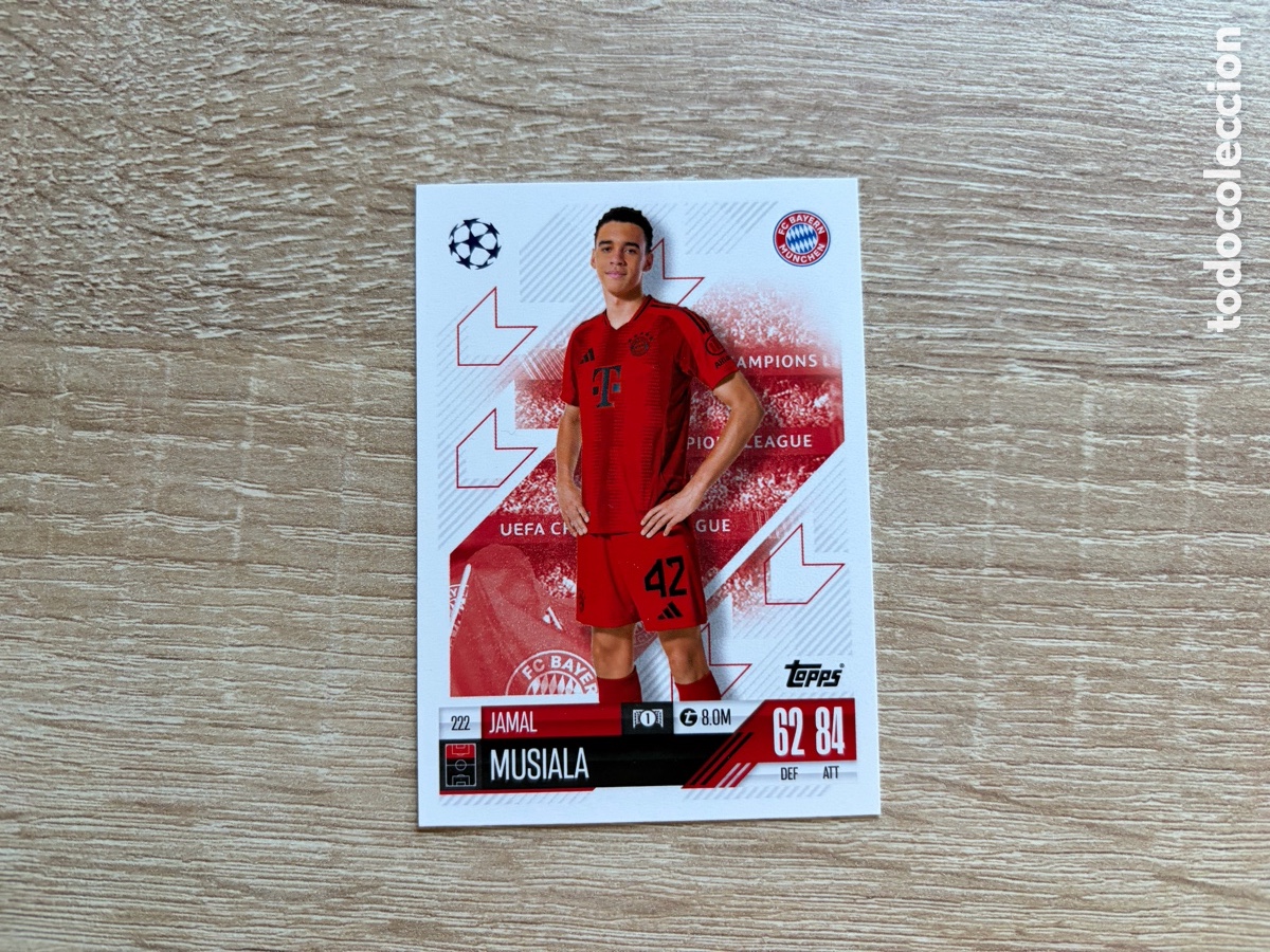 Cromos de f&uacute;tbol: 222 JAMAL MUSIALA MATCH ATTAX TOPPS 2023 2024 FC BAYERN M&Uuml;NCHEN