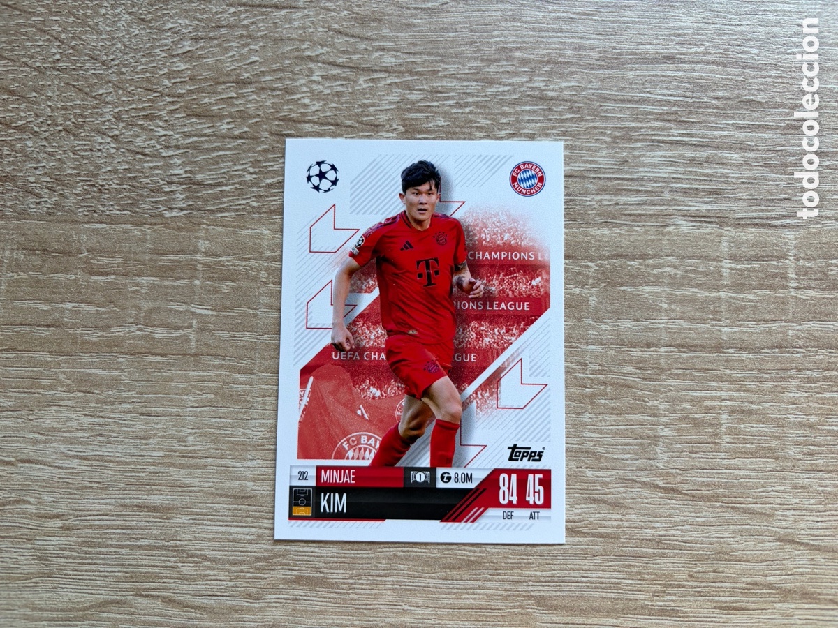 Cromos de f&uacute;tbol: 212 MINJAE KIM MATCH ATTAX TOPPS 2023 2024 FC BAYERN M&Uuml;NCHEN