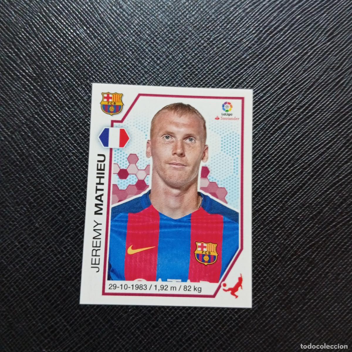 Cromos de f&uacute;tbol: 44 MATHIEU BARCELONA PANINI 2016 2017 CROMO 16 17 FUTBOL LIGA - SIN PEGAR - A215 PG4
