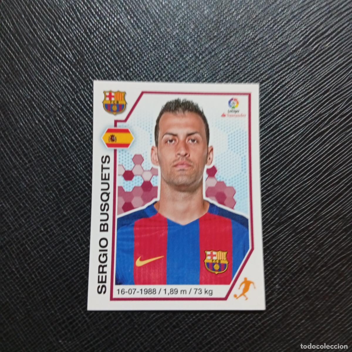 Cromos de f&uacute;tbol: 46 SERGIO BUSQUETS BARCELONA PANINI 2016 2017 CROMO 16 17 FUTBOL LIGA - SIN PEGAR - A215 PG4