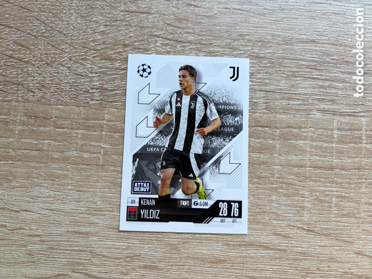 Cromos de f&uacute;tbol: 331 KENAN YILDIZ ATTAX DEBUT MATCH ATTAX TOPPS 2023 2024 JUVENTUS