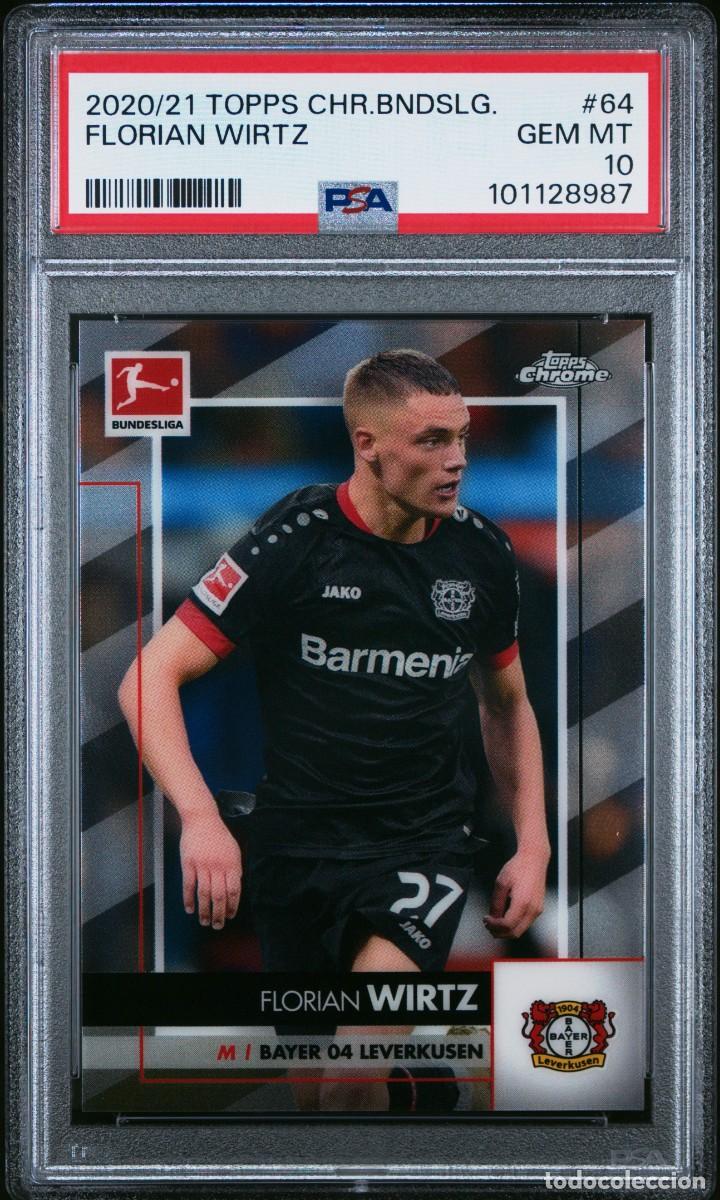 Cromos de f&uacute;tbol: Rookie Florian Wirtz #64 Bayer Leverkusen Topps Chrome Bundesliga 2020 21 Psa 10