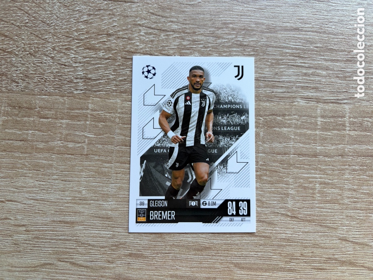 Cromos de f&uacute;tbol: 319 GLEISON BREMER MATCH ATTAX TOPPS 2023 2024 JUVENTUS