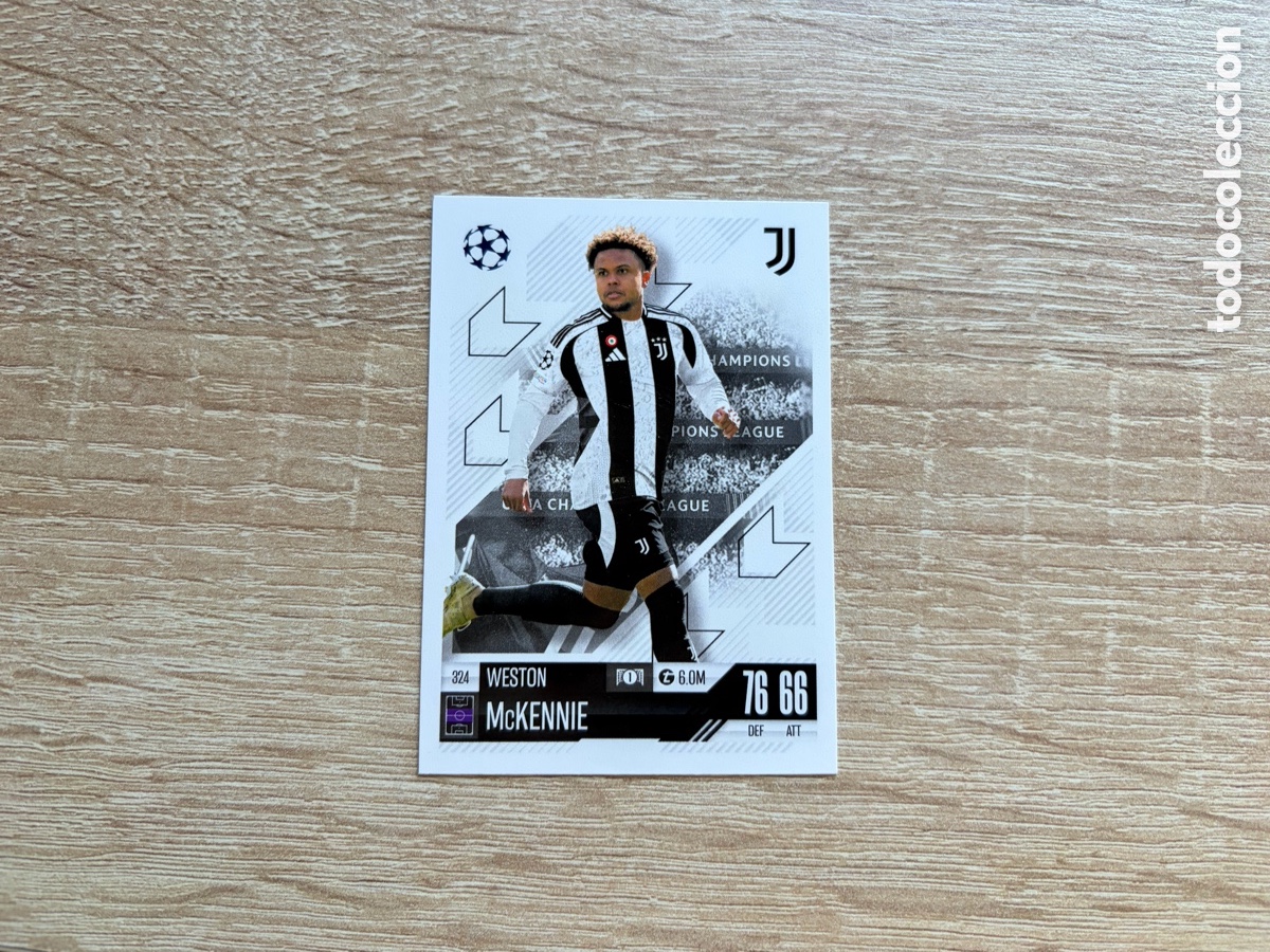 Cromos de f&uacute;tbol: 324 WESTON MCKENNIE MATCH ATTAX TOPPS 2023 2024 JUVENTUS