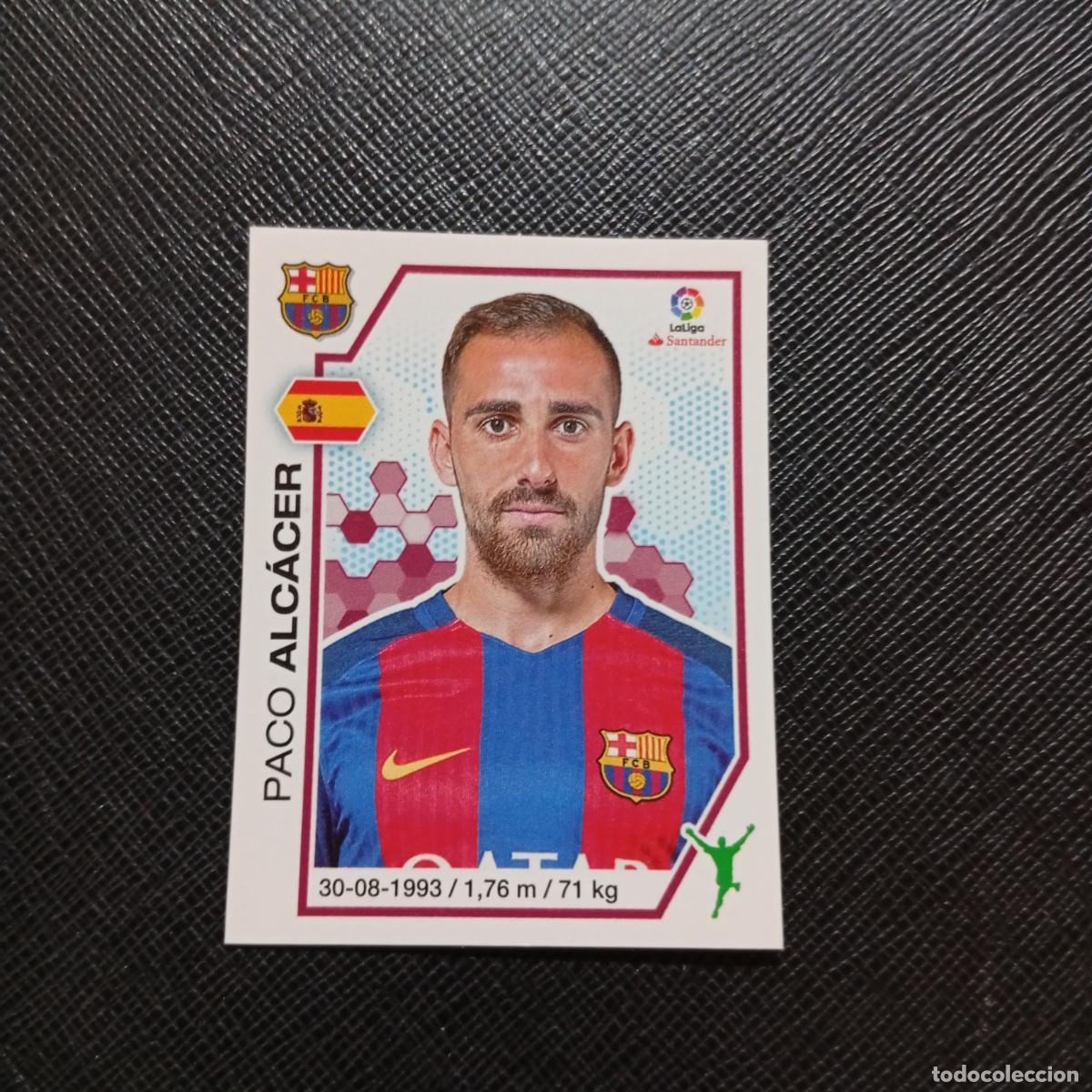 Cromos de f&uacute;tbol: 54 PACO ALCACER BARCELONA PANINI 2016 2017 CROMO 16 17 FUTBOL LIGA - SIN PEGAR - A215 PG5
