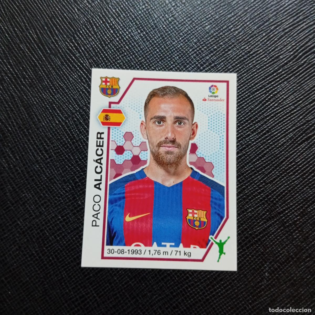 Cromos de f&uacute;tbol: 54 PACO ALCACER BARCELONA PANINI 2016 2017 CROMO 16 17 FUTBOL LIGA - SIN PEGAR - A215 PG5