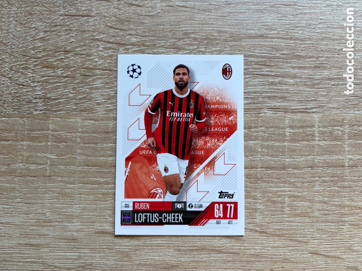 Cromos de f&uacute;tbol: 313 RUBEN LOFTUS-CHEEK MATCH ATTAX TOPPS 2023 2024 AC MILAN