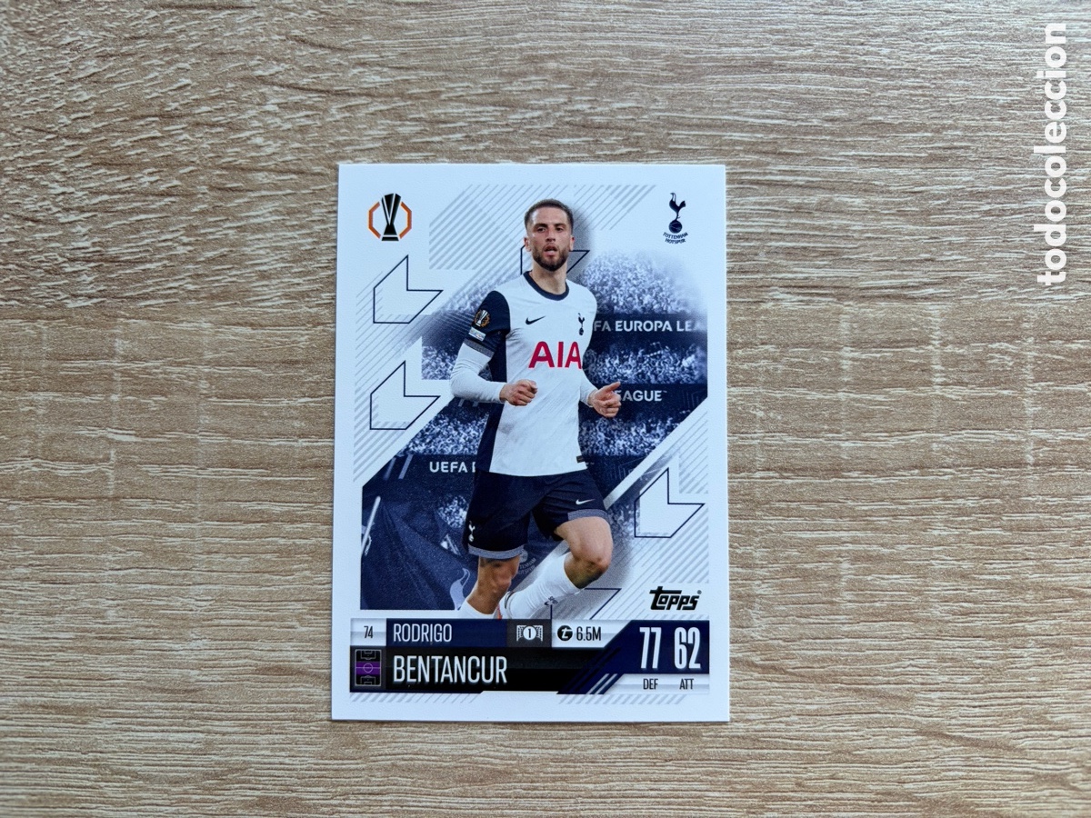 Cromos de f&uacute;tbol: 74 RODRIGO BENTANCUR MATCH ATTAX TOPPS 2023 2024 TOTTENHAM HOTSPUR