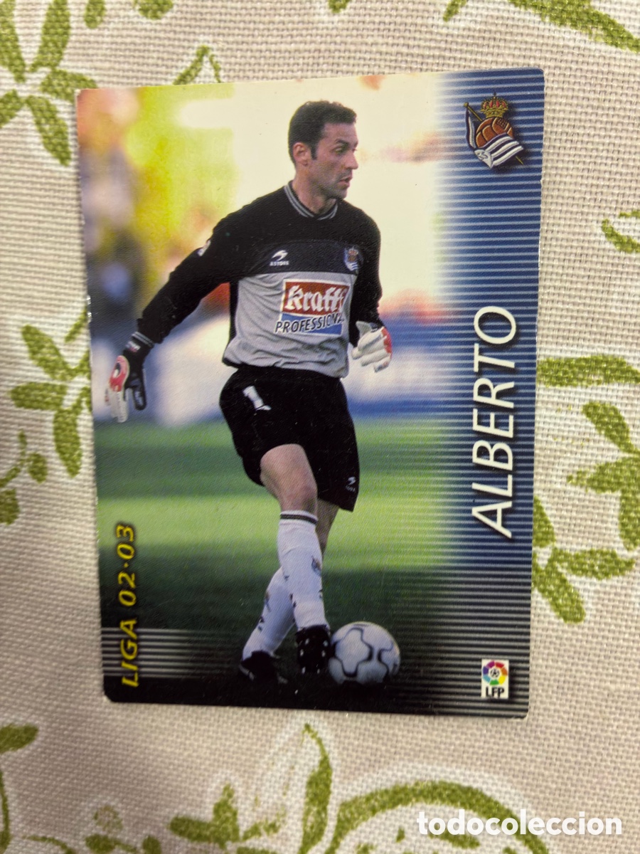 Cartes &agrave; collectionner de Football: Card Alberto Lopez Portero (Real Sociedad) - Megacracks Panini Liga 02/03 N.&ordm; 291