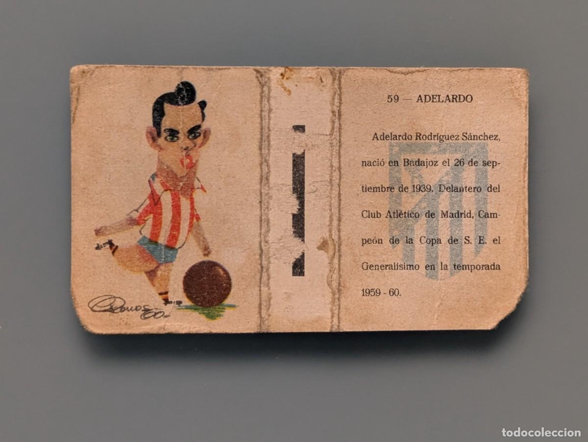 Cartes &agrave; collectionner de Football: DIFICIL CROMO ORIGINAL RARE CARD ADELARDO ATLETICO MADRID FOSFORERA ESPA&Ntilde;OLA 60's FOOTBALL FUTBOL