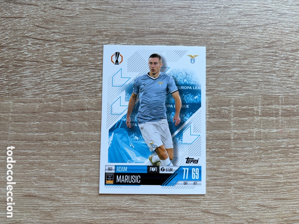 Cromos de f&uacute;tbol: 363 ADAM MARUSIC MATCH ATTAX TOPPS 2024 2025 SS LAZIO EUROPA LEAGUE CORREGIDA