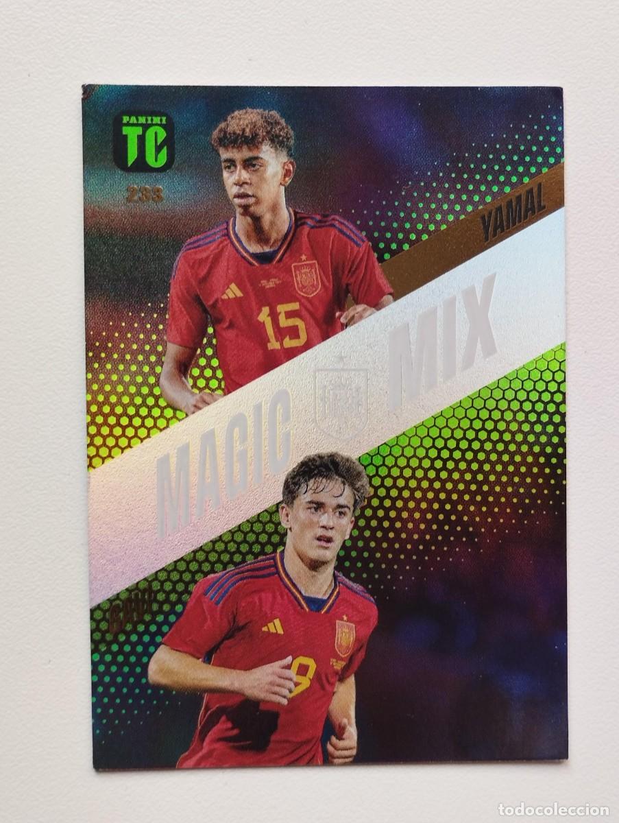 Cromos de f&uacute;tbol: CROMO CARD PANINI TOP CLASS 2024 24 LAMINE YAMAL GAVI MAGIC MIX 233 BARCELONA