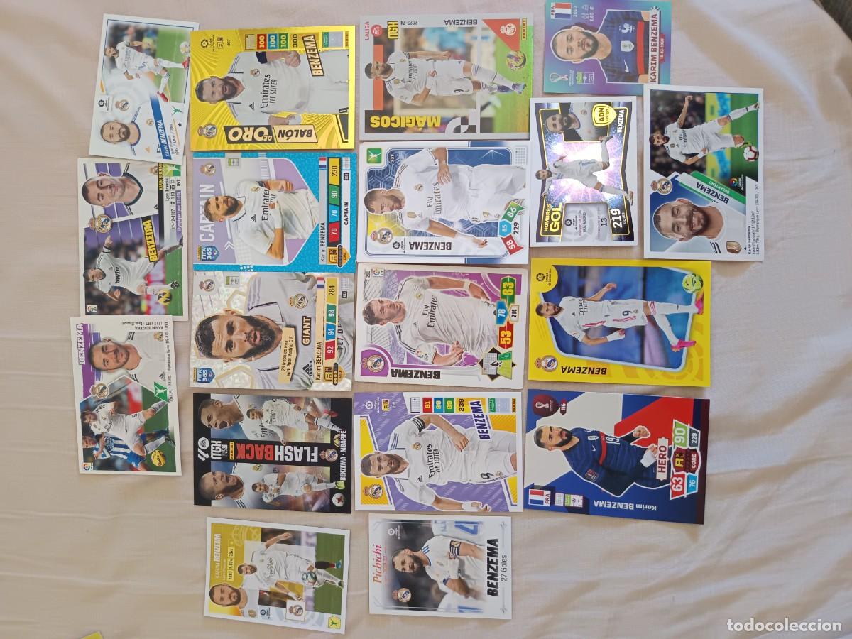 Cromos de f&uacute;tbol: Lote cromos Benzema varias ediciones - Foto 1