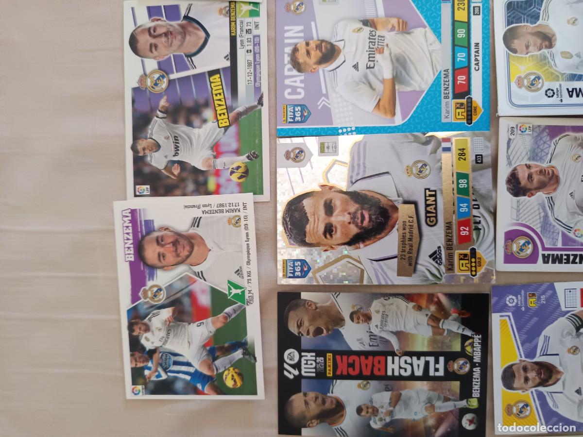 Cromos de f&uacute;tbol: Lote cromos Benzema varias ediciones - Foto 2