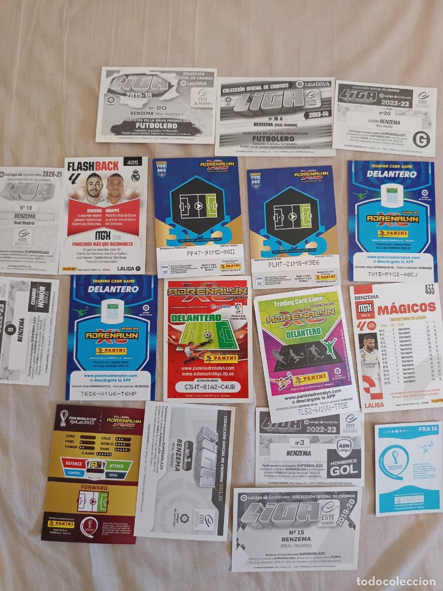 Cromos de f&uacute;tbol: Lote cromos Benzema varias ediciones - Foto 6