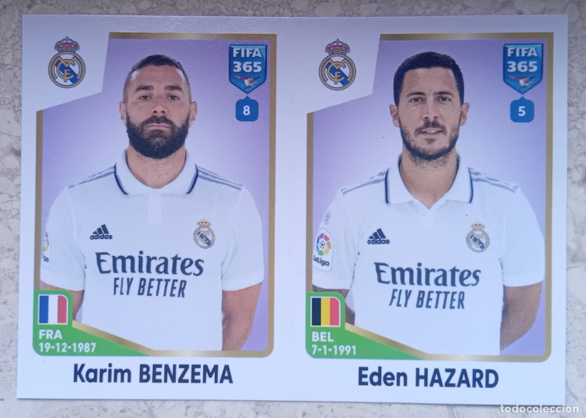 Figurine di Calcio: Figurina Panini 2022-23 Cromo Fifa 365 2023 Benzema Hazard Real Madrid n 178