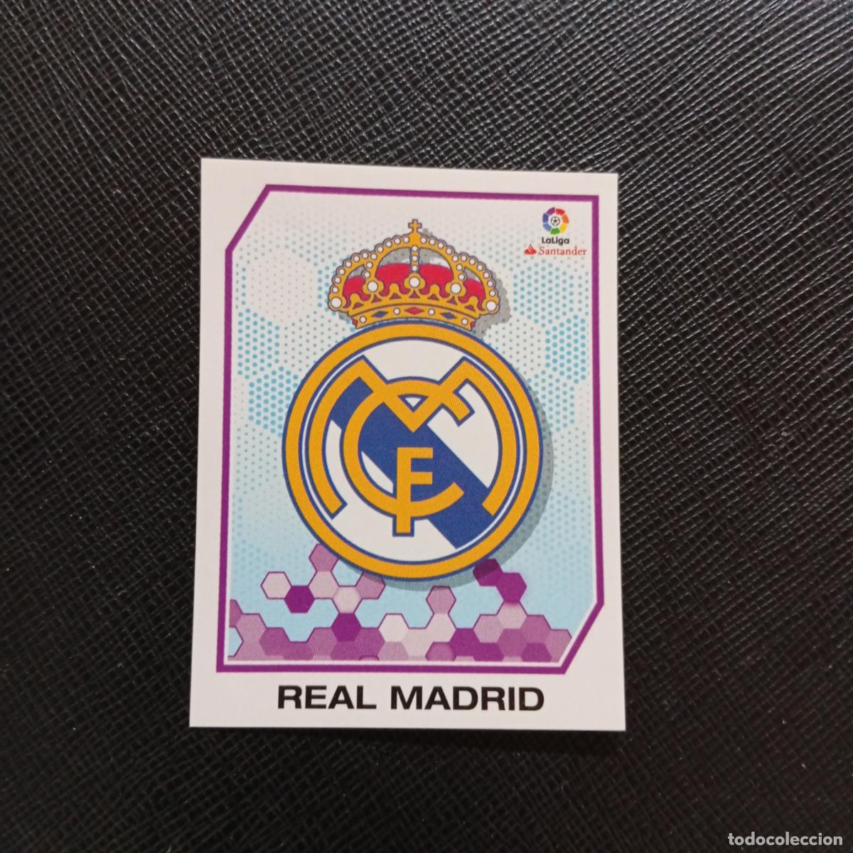 Cromos de f&uacute;tbol: 75 ESCUDO REAL MADRID PANINI 2016 2017 CROMO 16 17 FUTBOL LIGA - SIN PEGAR - A215 PG7
