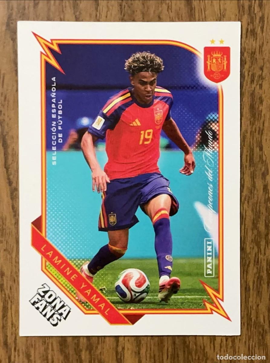 Cromos de f&uacute;tbol: Lamine Yamal #41 Zona Fans Panini Club Campones Mundo Pasion Espa&ntilde;a 2026