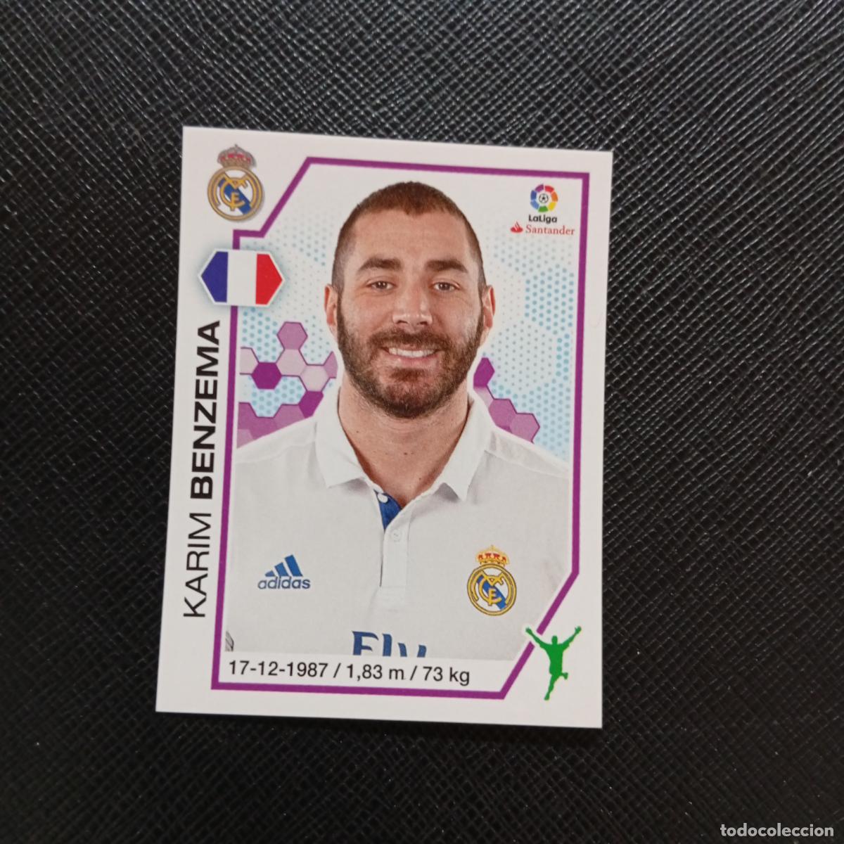 Cromos de f&uacute;tbol: 90 BENZEMA REAL MADRID PANINI 2016 2017 CROMO 16 17 FUTBOL LIGA - SIN PEGAR - A215 PG7