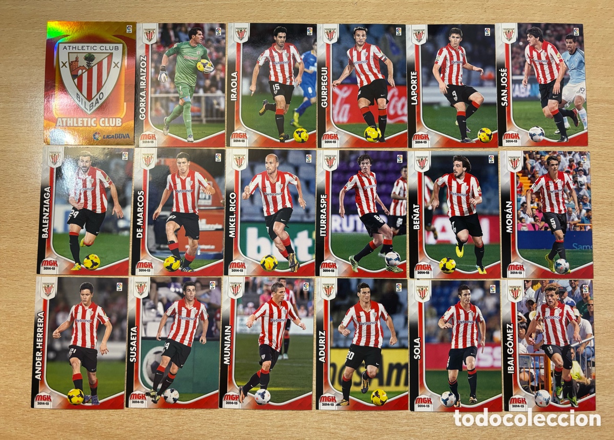 Fu&szlig;ball-Sticker: 18 cromos Athletic Club de Bilbao Megacracks 2014-15