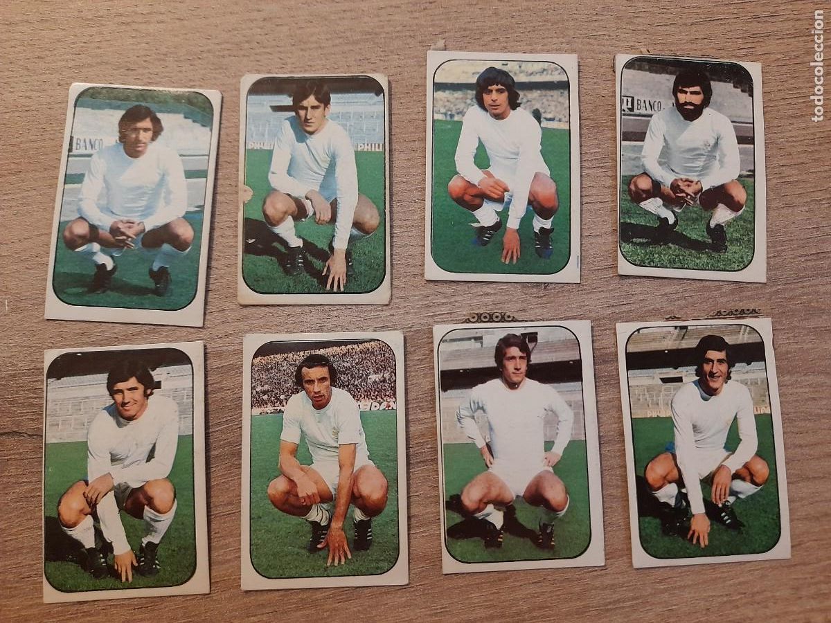 Cromos de f&uacute;tbol: LOTE 8 CROMOS DESPEGADOS Y DIFERENTES. REAL MADRID. LIGA ESTE 1976 1977 76 77
