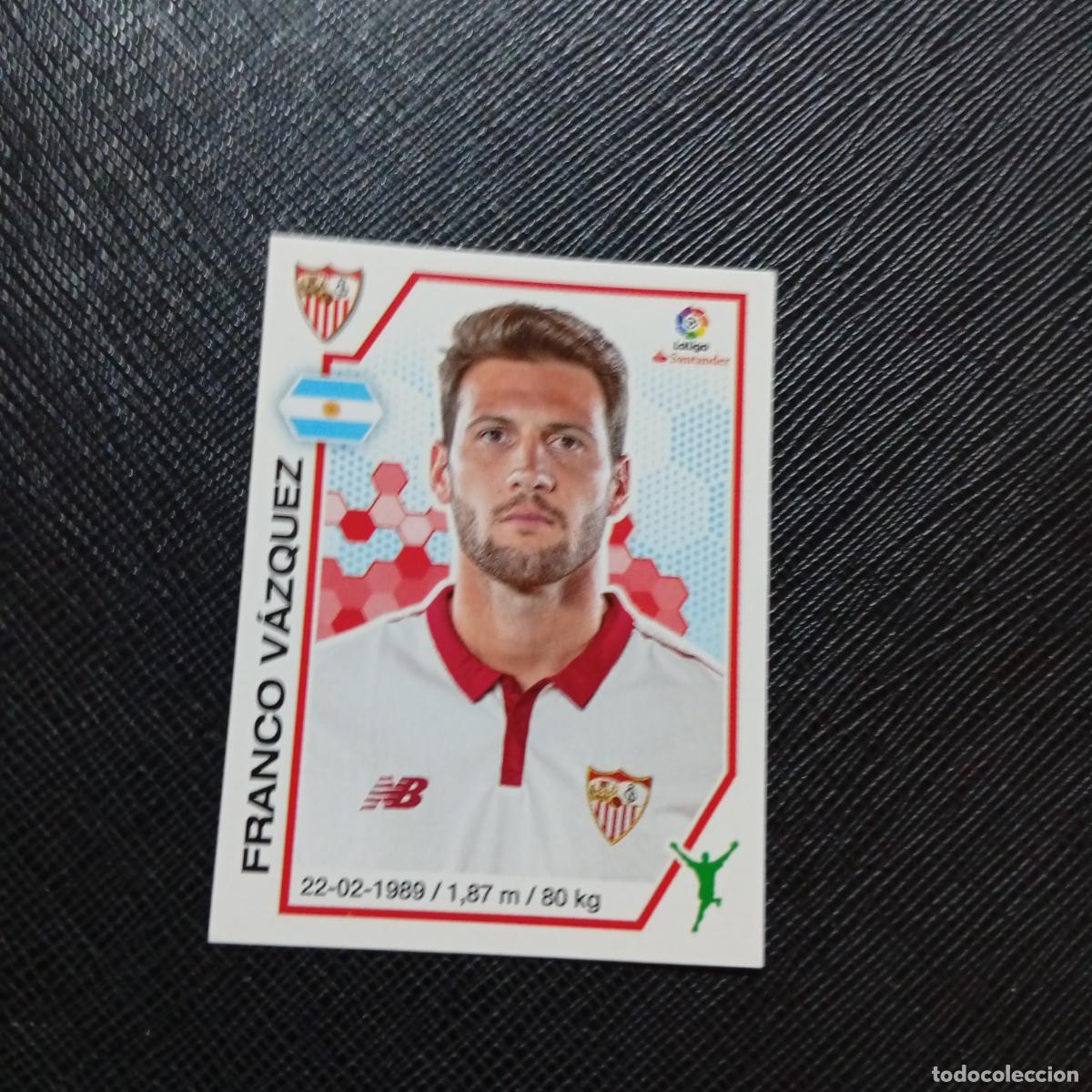 Cromos de f&uacute;tbol: 127 FRANCO VAZQUEZ SEVILLA PANINI 2016 2017 CROMO 16 17 FUTBOL LIGA - SIN PEGAR - A215 PG12