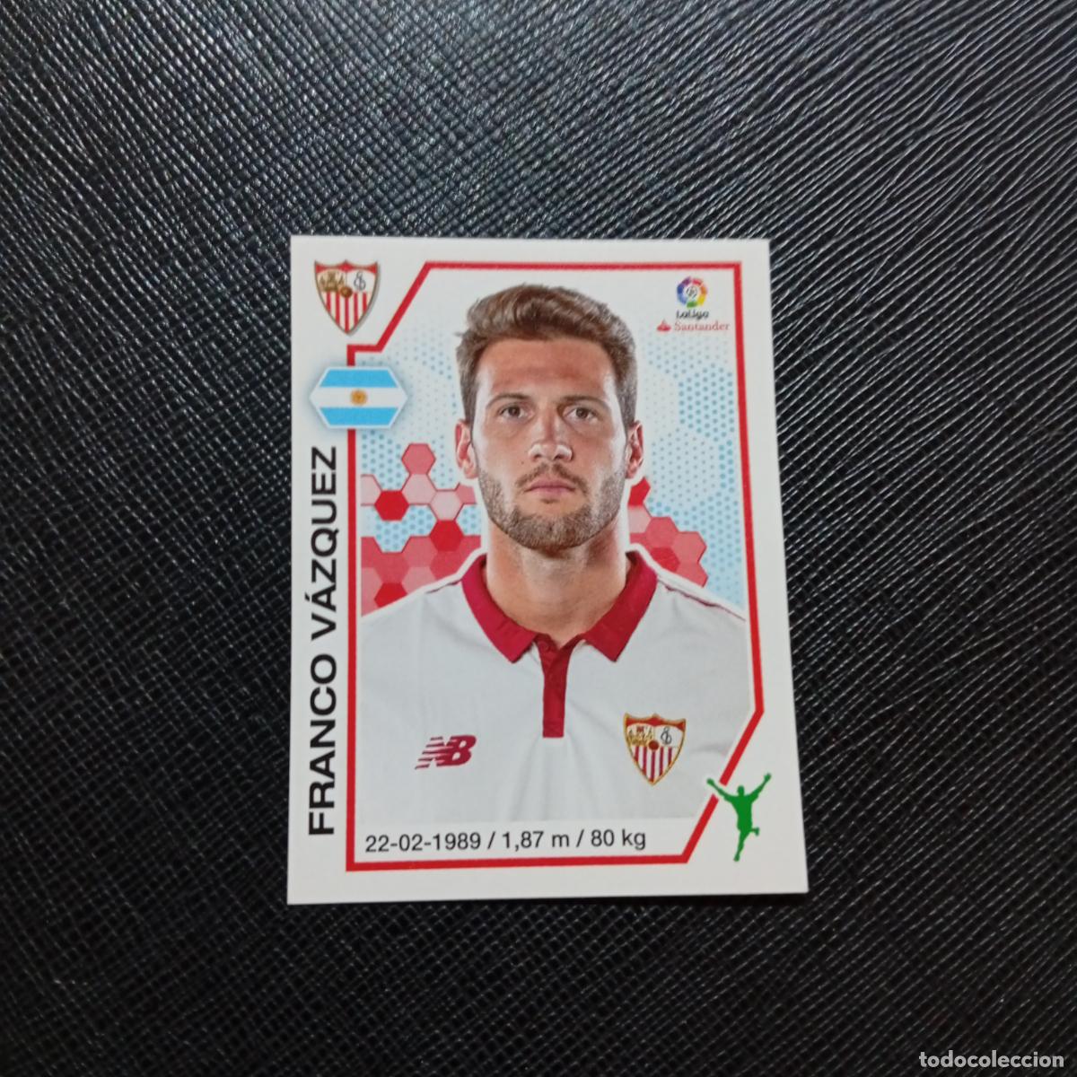 Cromos de f&uacute;tbol: 127 FRANCO VAZQUEZ SEVILLA PANINI 2016 2017 CROMO 16 17 FUTBOL LIGA - SIN PEGAR - A215 PG12